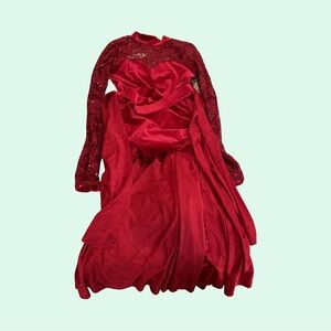 red dance costume